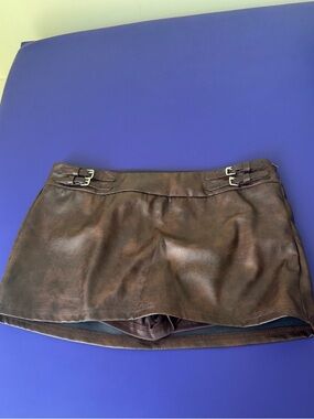 leather mini skirt